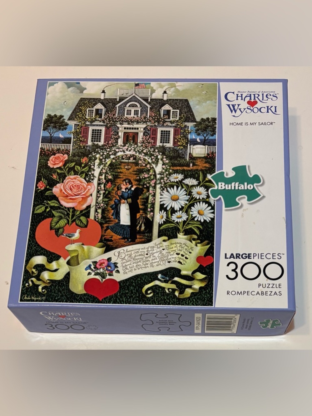 NEW Buffalo Charles Wysocki "Home Is My Sailor" 300 Piece Puzzle, Large
Format